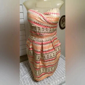 Karlie gold strapless dress size S